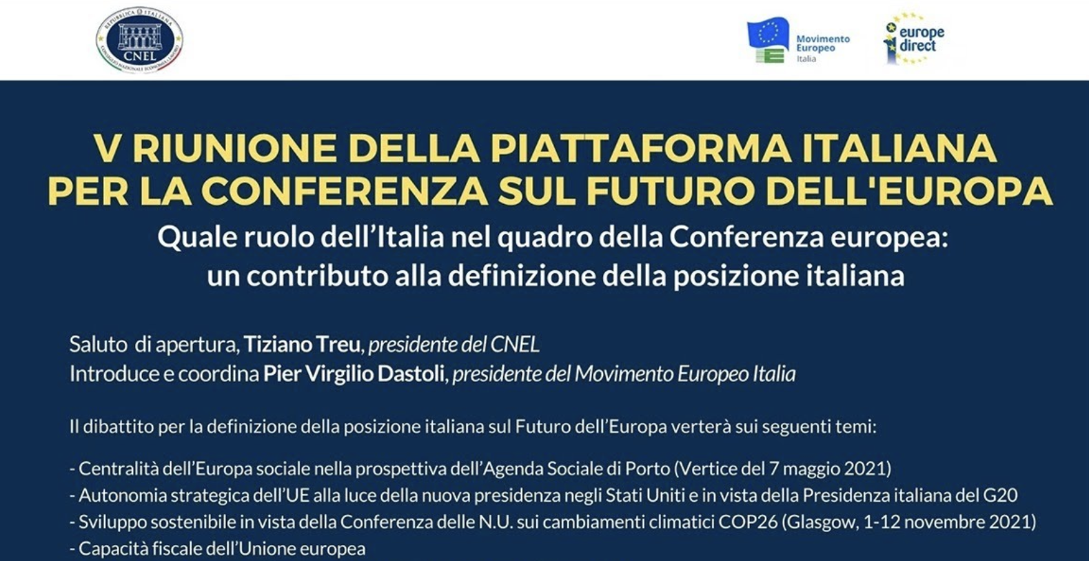 Quale ruolo dell'Italia nel quadro della Conferenza europea: un contributo alla definizione della posizione italiana